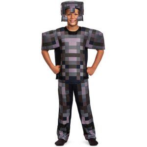 NEW Minecraft Netherite Armor Halloween Costume Boys Small 4-6
